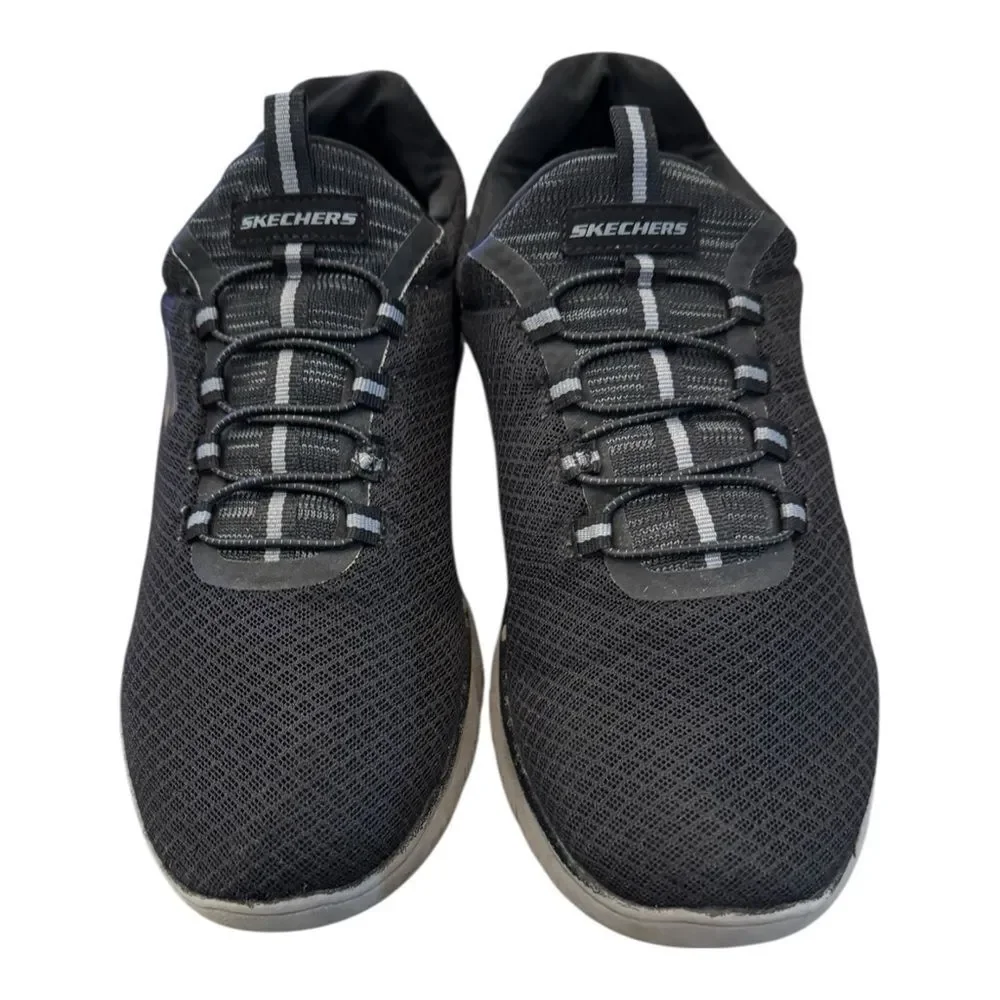 Skechers Men's Black Charcoal Summits Trainers Sneakers 10